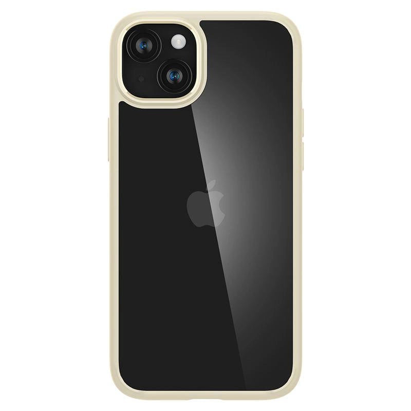 Spigen Crystal Hybrid iPhone 15 Plus Case - Gennemsigtig beige