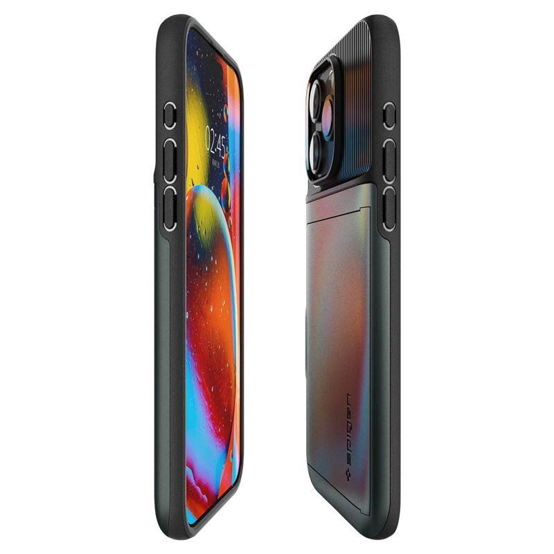 Spigen Slim Armor CS Case til iPhone 15 Pro Max - mørkegrøn
