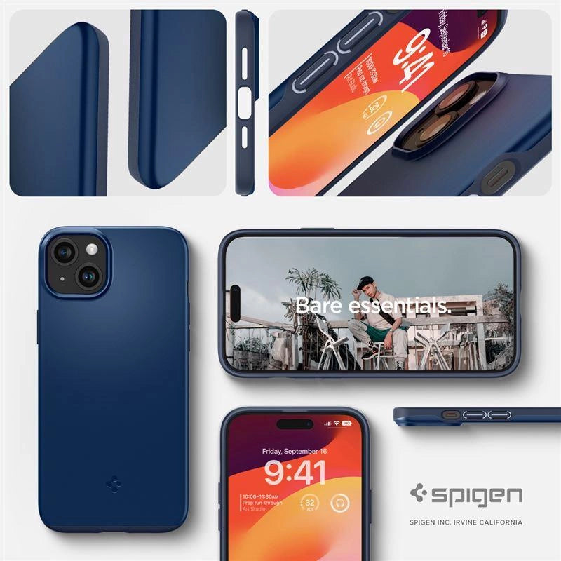 Spigen Thin Fit iPhone 15 Plus Case - Blue