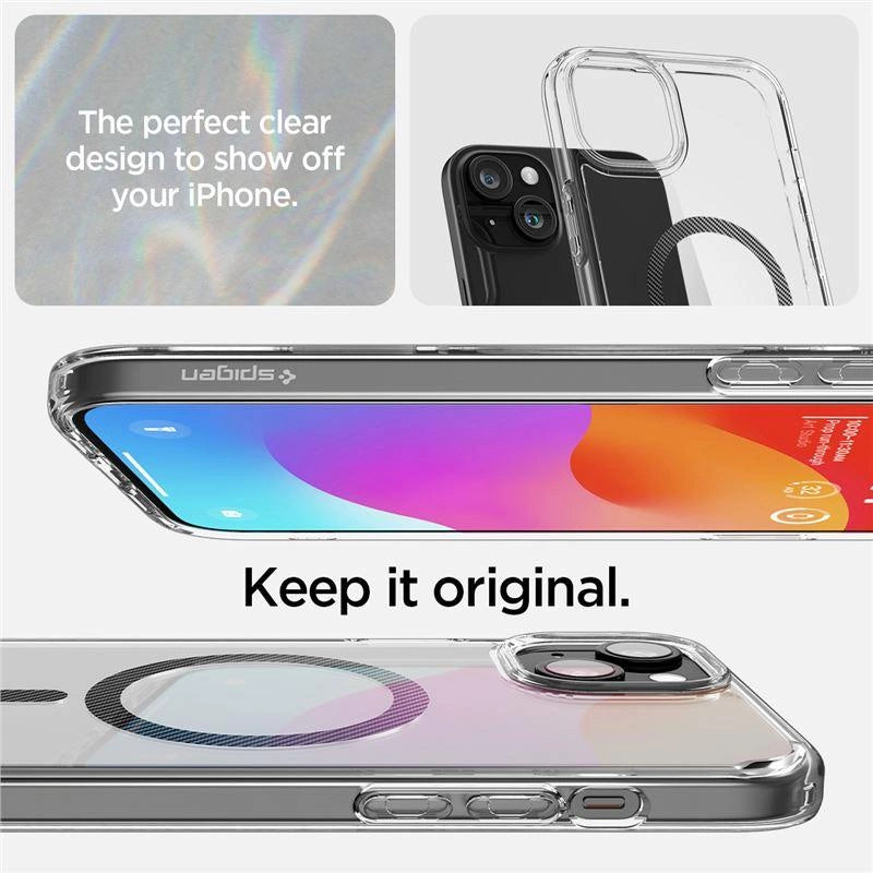 Spigen Ultra Hybrid MagSafe-fodral til iPhone 15 Plus - carbon