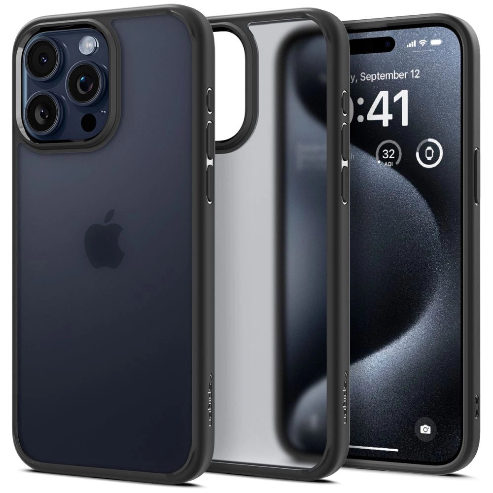 Spigen Ultra Hybrid iPhone 15 Pro Case - klar sort