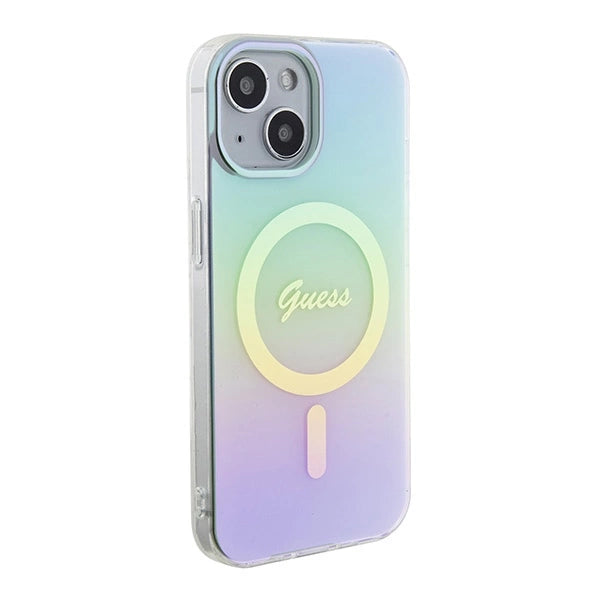 Guess GUHMP15SHITSQ iPhone 15 6.1" turkise/turkise hardcase IML Iridescent MagSafe