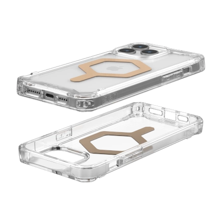 UAG Plyo MagSafe case for iPhone 15 Pro Max - transparent and gold