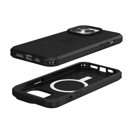 UAG Civilian MagSafe-fodral til iPhone 15 Pro Max - sort