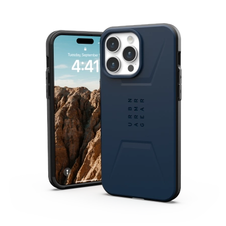 UAG Civilian MagSafe case til iPhone 15 Pro Max - mørkblå