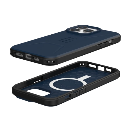 UAG Civilian MagSafe case til iPhone 15 Pro Max - mørkblå