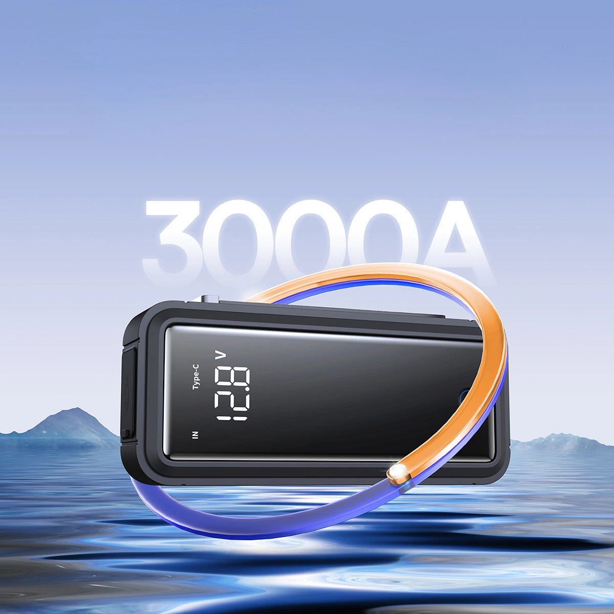 Jump starter med superkondensator Baseus Super Energy Mega Series BS-CH007 3000A 12V USB-C / EC8 / DC - grå