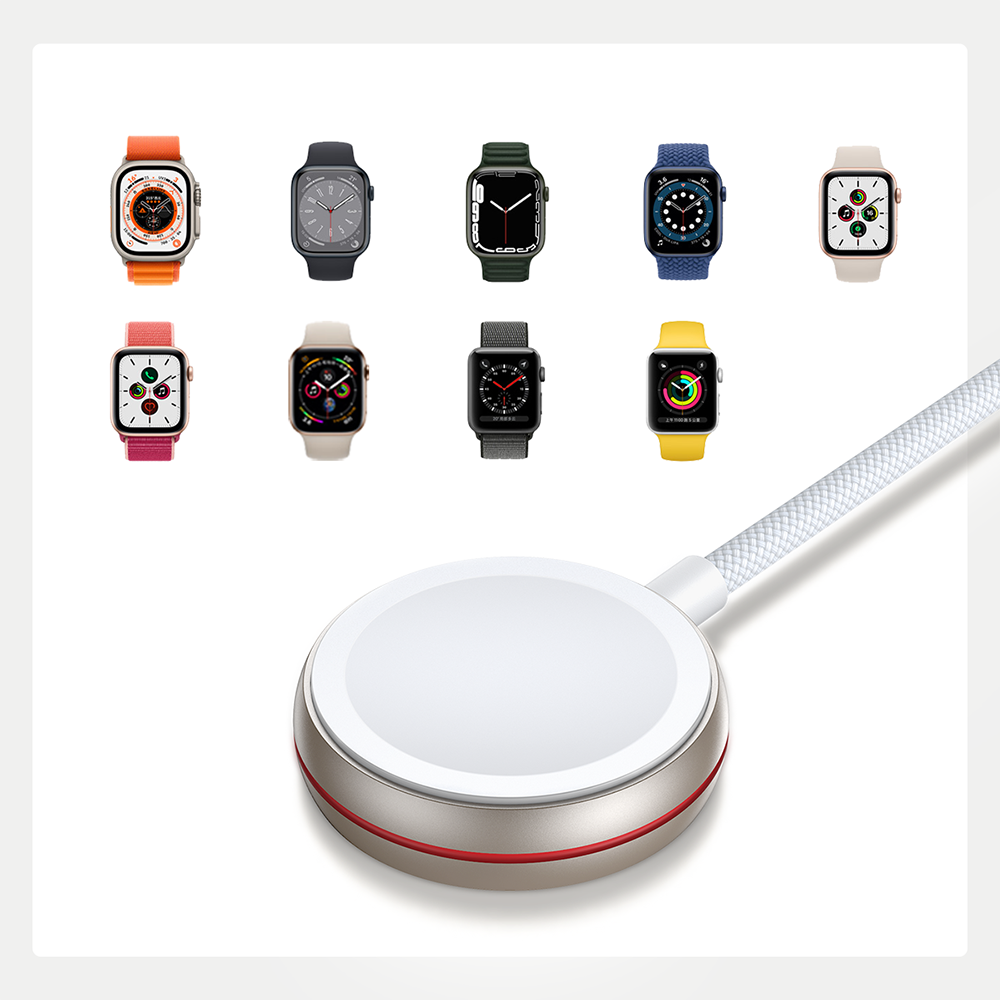 Joyroom induktiv oplader til Apple Watch 1,2 m hvid (S-IW011)