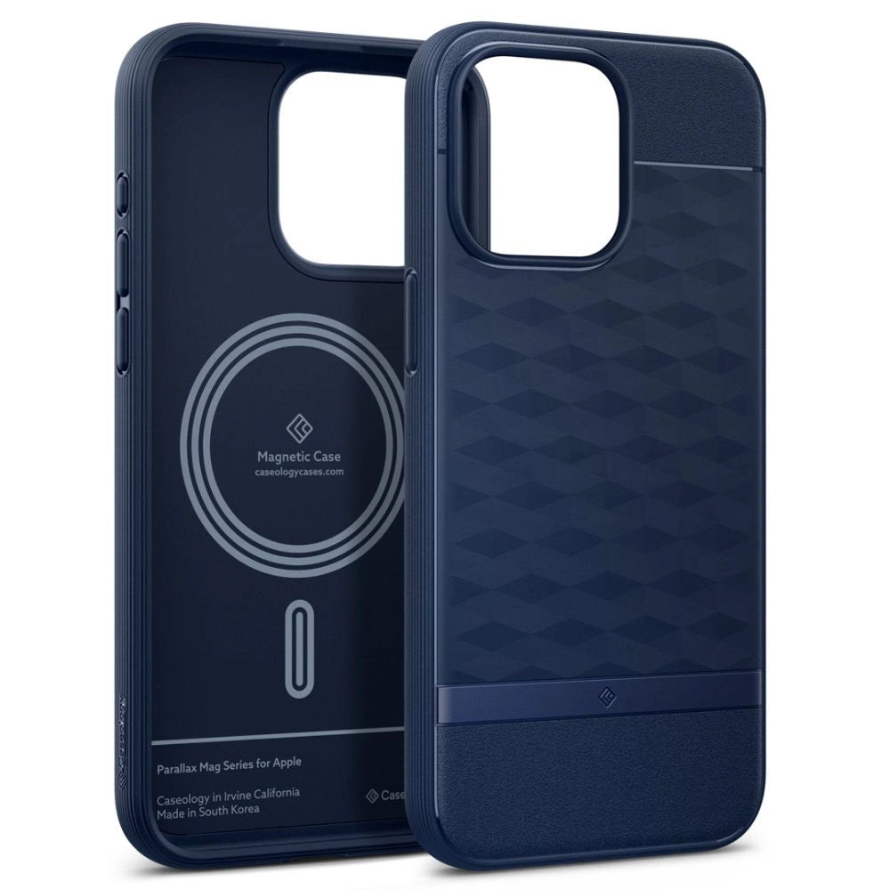 Caseology Parallax Mag Case med MagSafe til iPhone 15 Pro Max - Navy
