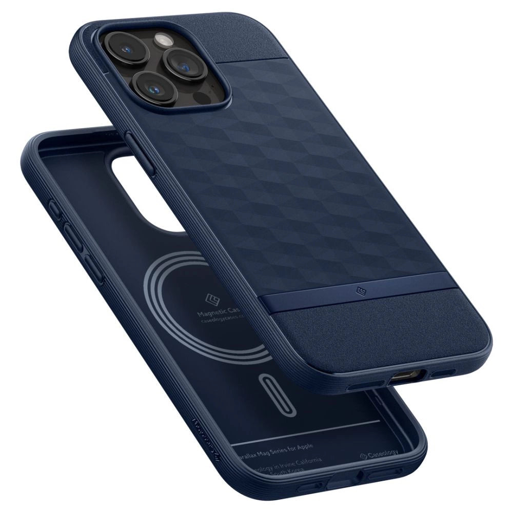 Caseology Parallax Mag Case med MagSafe til iPhone 15 Pro Max - Navy