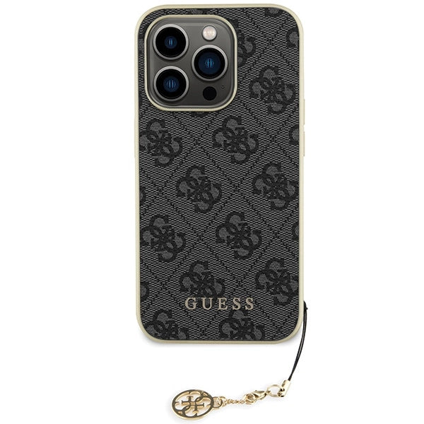 Guess GUHCP15LGF4GGR iPhone 15 Pro 6.1" gray/gray hardcase 4G Charms Collection