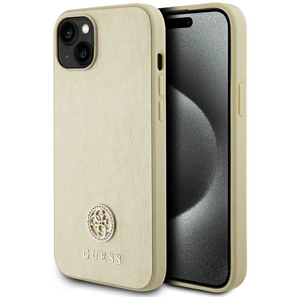 Guess GUHCP15MPS4DGPD iPhone 15 Plus 6.7" gold/gold hardcase Strass Metal Logo