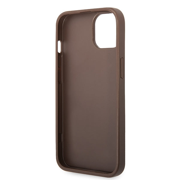 Guess GUHCP15S4GMGBR iPhone 15 6.1" brun/brun hardcase 4G Big Metal Logo