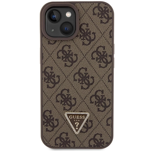 Guess GUHCP15SP4TDSCPW iPhone 15 6.1" brown/brown hardcase Crossbody 4G Metal Logo