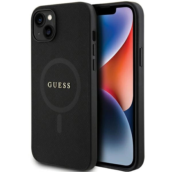 Guess GUHMP15MPSAHMCK iPhone 15 Plus 6.7" sort/sort Saffiano MagSafe
