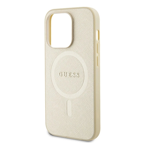 Guess GUHMP15XPSAHMCB iPhone 15 Pro Max 6.7" guld/guld hardcase Saffiano MagSafe