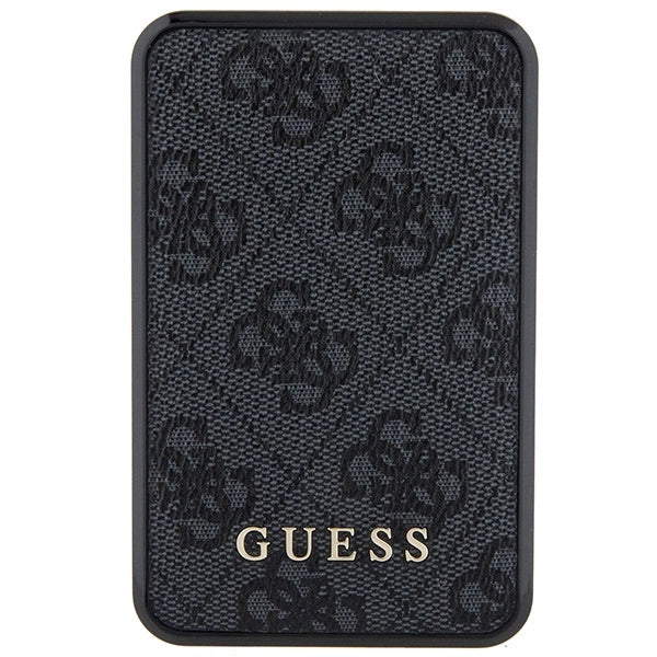 Guess Powerbank 18W GUPB10DP4GEGK 10000mAh sort/sort 4G Læder Metal Logo