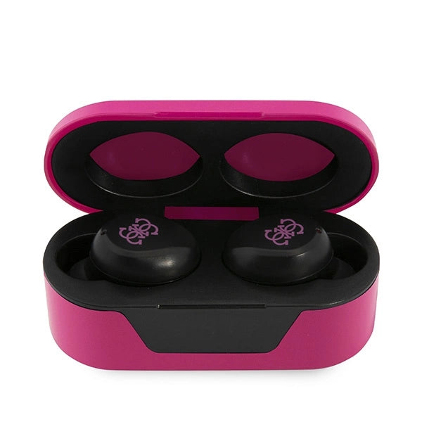 Guess GUTWST31EM TWS Bluetooth hovedtelefoner + magenta docking station