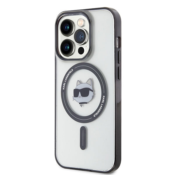 Karl Lagerfeld KLHMP15XHCHNOTK iPhone 15 Pro Max 6.7" gennemsigtige hårdkasse IML Choupette's Head MagSafe