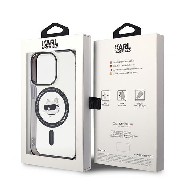 Karl Lagerfeld KLHMP15XHCHNOTK iPhone 15 Pro Max 6.7" gennemsigtige hårdkasse IML Choupette's Head MagSafe