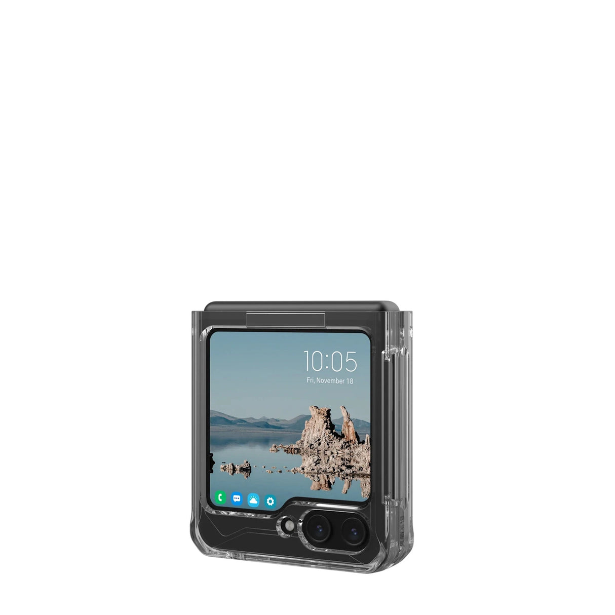 UAG Plyo Pro case with magnetic module for Samsung Galaxy Flip 5 - transparent-gray
