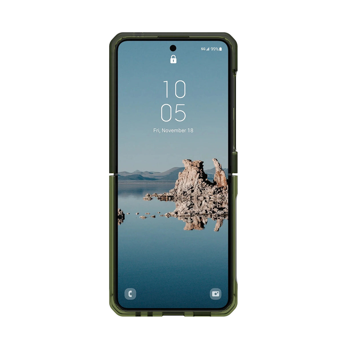 UAG Plyo Pro-foder med magnetisk modul til Samsung Galaxy Flip 5 - grøn-grå