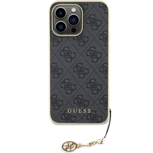 Guess 4G Charms Collection case til iPhone 15 Pro Max - grå