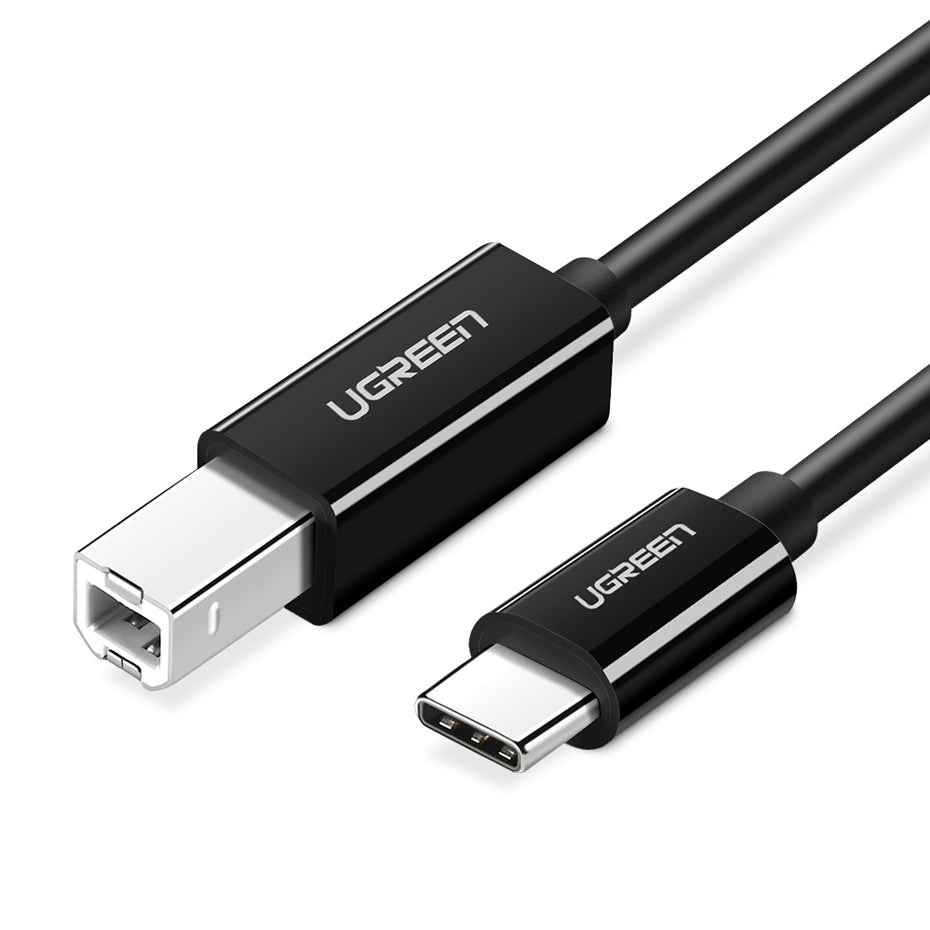 Grøn US241 USB-C 2.0 - USB-B kabel 1 m - sort