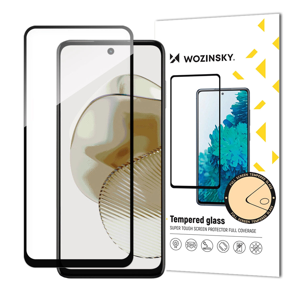 Wozinsky Full Glue tempereret glas til Motorola Moto G73