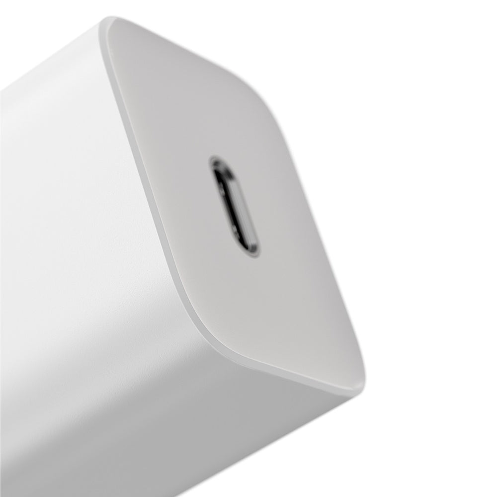 Baseus Si USB-C 25W 3A hurtigoplader med USB-C / USB-C 1m kabel - hvid