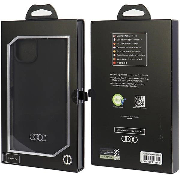Audi Silicone Case til iPhone 15 Plus - sort