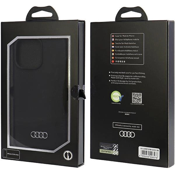 Audi Silicone Case for iPhone 15 Pro Max - black