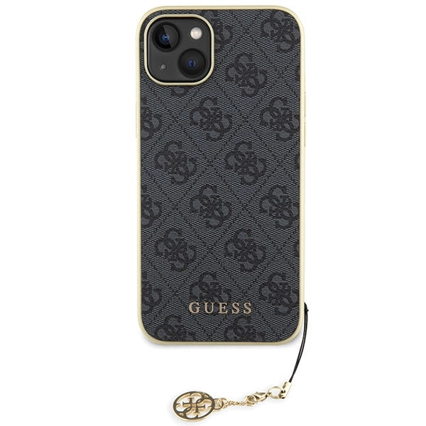 Guess 4G Charms Collection case for iPhone 15 Plus - gray