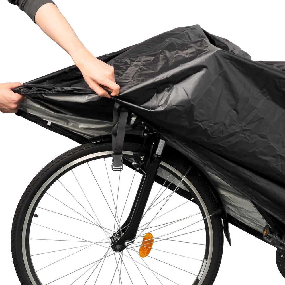 Vandtæt cykel dækning størrelse L - sort