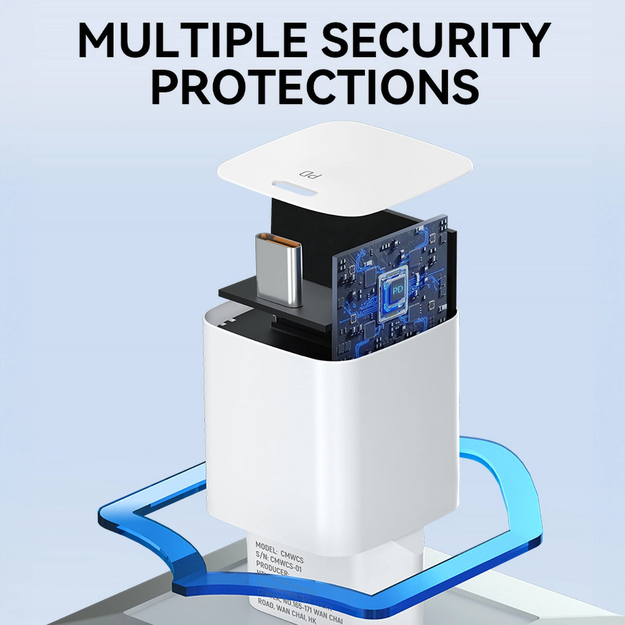 Wozinsky CMWCS USB-C PD 20W vægoplader - hvid