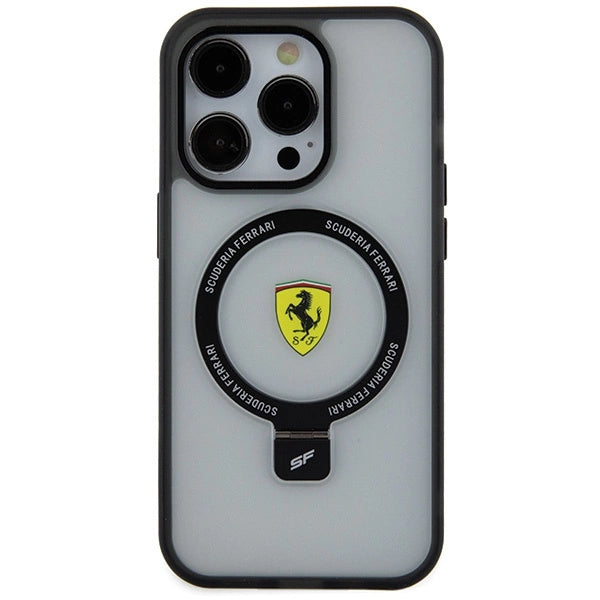Ferrari FEHMP15LUSCAH iPhone 15 Pro 6.1" gennemsigtige hardcase Ring Stand 2023 Collection MagSafe