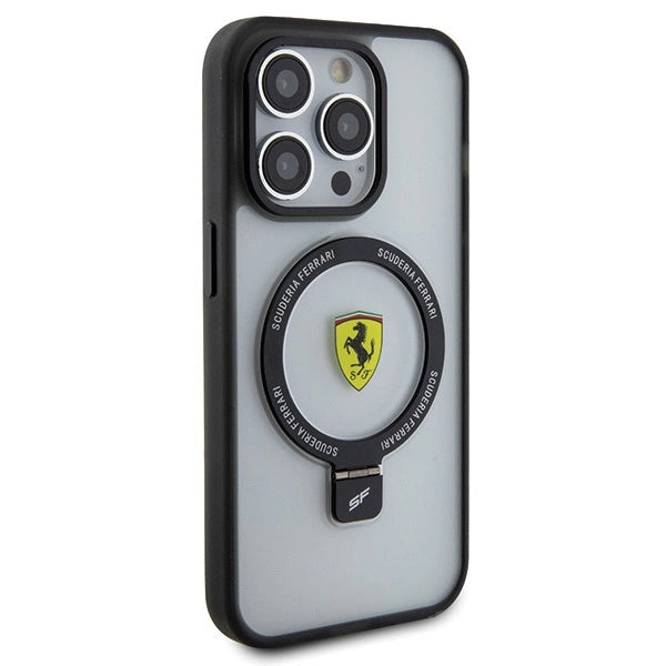 Ferrari FEHMP15LUSCAH iPhone 15 Pro 6.1" gennemsigtige hardcase Ring Stand 2023 Collection MagSafe