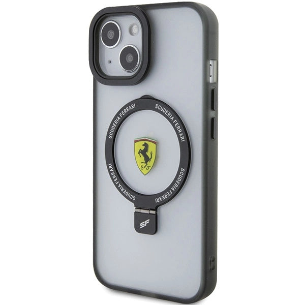 Ferrari FEHMP15SUSCAK iPhone 15 6.1" black/black hardcase Ring Stand 2023 Collection MagSafe