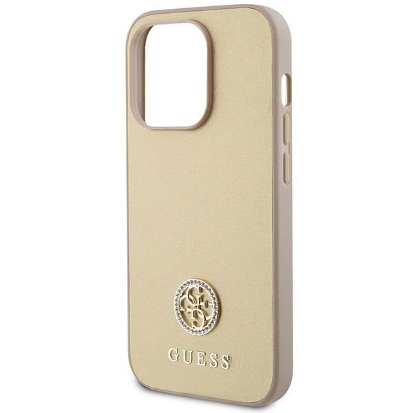 Guess GUHCP15XPS4DGPD iPhone 15 Pro Max 6.7" gold/gold hardcase Strass Metal Logo