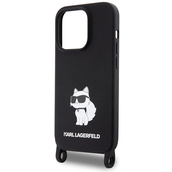 Karl Lagerfeld KLHCP15XSCBSCNK iPhone 15 Pro Max 6.7" hardcase black/black Crossbody Silicone Choupette