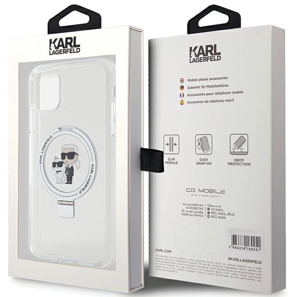 Karl Lagerfeld KLHMN61HMRSKCH iPhone 11 / Xr 6.1" white/white hardcase Ring Stand Karl&Choupette MagSafe