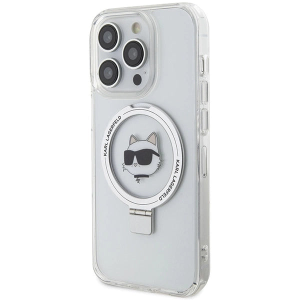 Karl Lagerfeld KLHMP15LHMRSCHH iPhone 15 Pro 6.1" white/white hardcase Ring Stand Choupette Head MagSafe