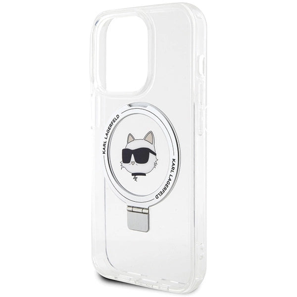 Karl Lagerfeld KLHMP15LHMRSCHH iPhone 15 Pro 6.1" white/white hardcase Ring Stand Choupette Head MagSafe