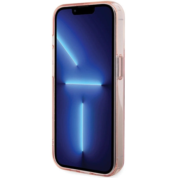 Karl Lagerfeld KLHMP15LHMRSCHP iPhone 15 Pro 6.1" pink/pink hardcase Ring Stand Choupette Head MagSafe