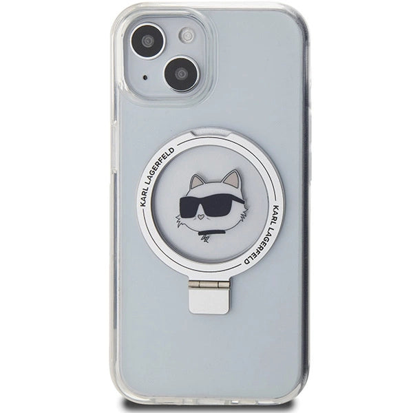 Karl Lagerfeld KLHMP15MHMRSCHH iPhone 15 Plus 6.7" white/white hardcase Ring Stand Choupette Head MagSafe