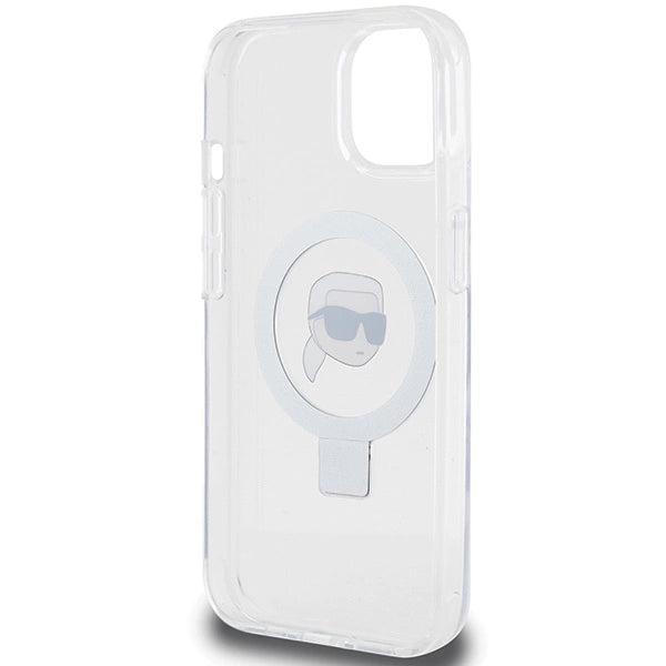 Karl Lagerfeld KLHMP15SHMRSKHH iPhone 15 6.1" white/white hardcase Ring Stand Karl Head MagSafe