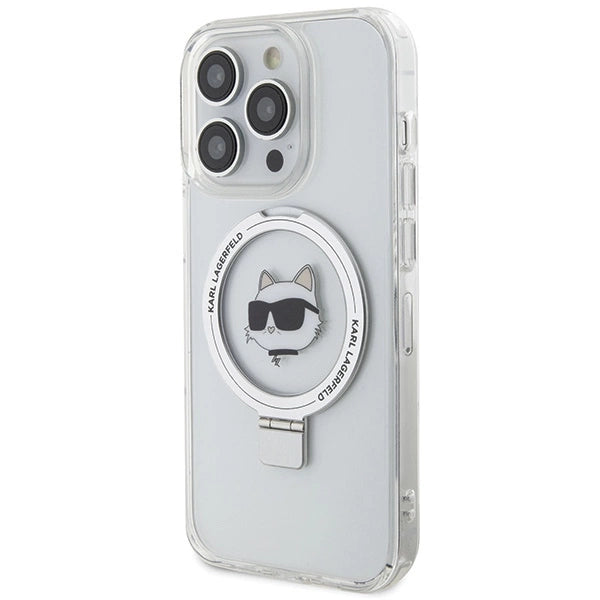 Karl Lagerfeld KLHMP15XHMRSCHH iPhone 15 Pro Max 6.7" white/white hardcase Ring Stand Choupette Head MagSafe