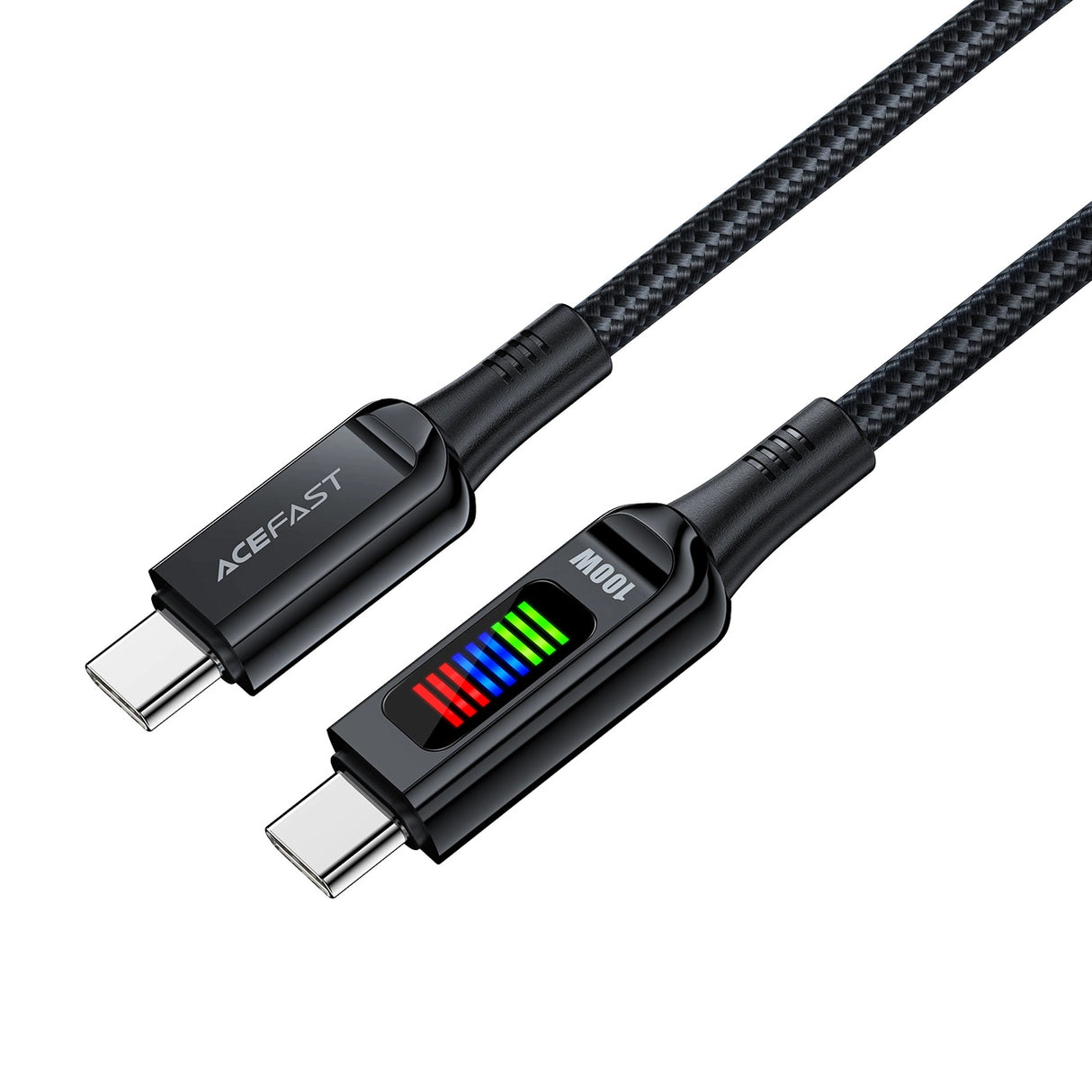 Acefast C7-03 USB-C USB-C 100W 1,2m kabel med skærm - sort