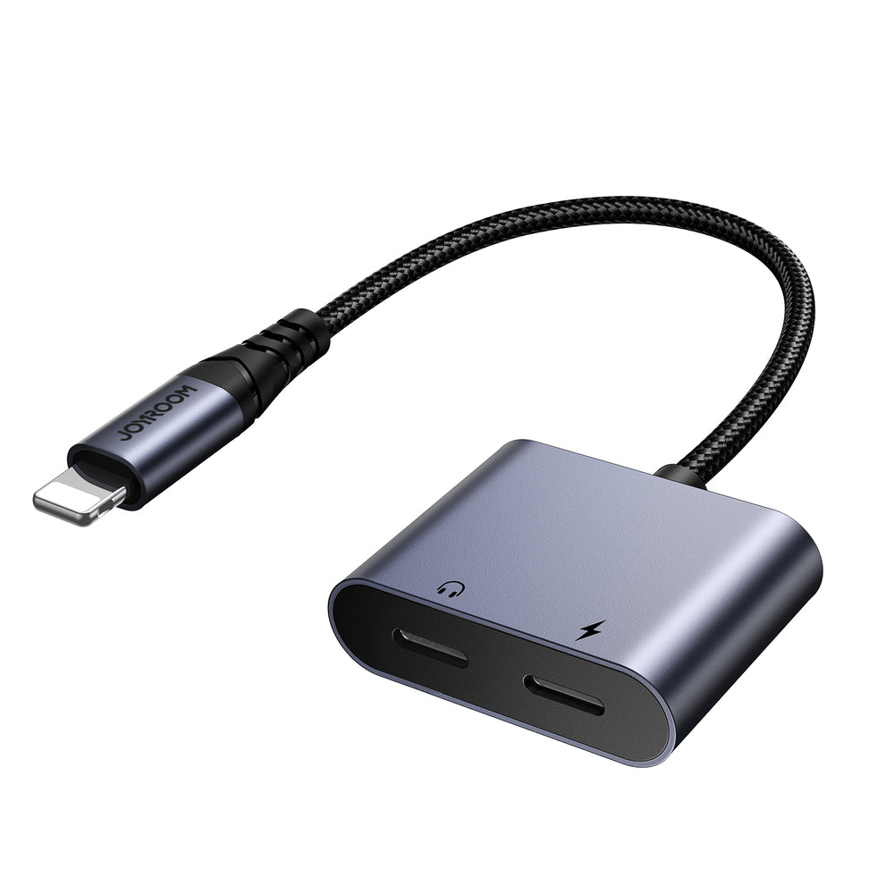Joyroom SY-L02 Lightning til 2x Lightning DAC adapter 2in1 - sort