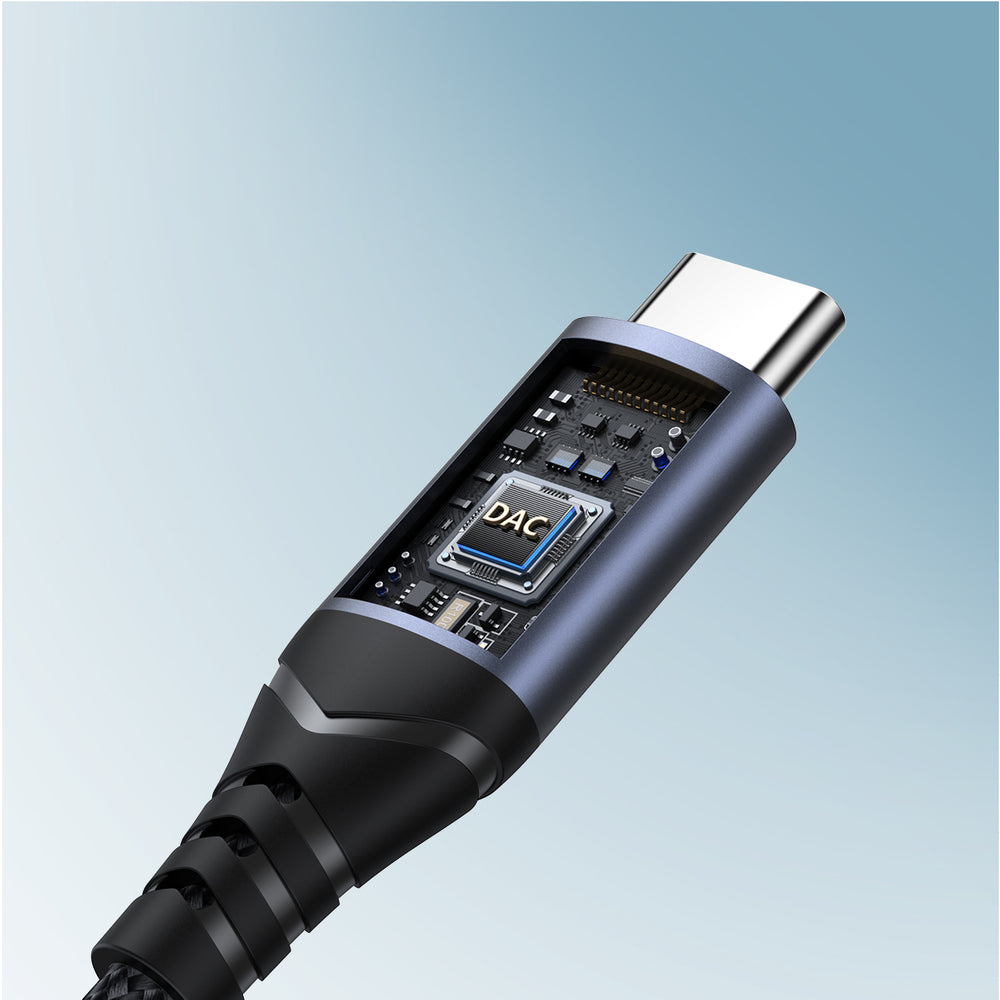Joyroom SY-C01 USB-C DAC adapter til 3,5 mm mini jack - sort